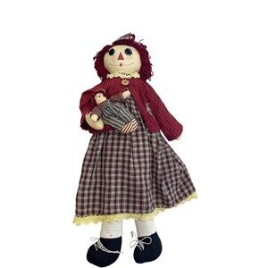 VTG Raggedy Ann By Unicorn Merchandise Corp Doll And Her Doll 27”  Needs Cleaned